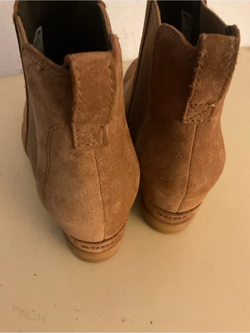 Sorel Women's Suede Chelsea Platform Joan of Artic wedge boots US 8.5